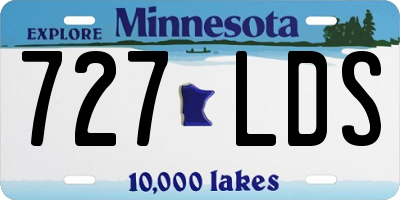 MN license plate 727LDS