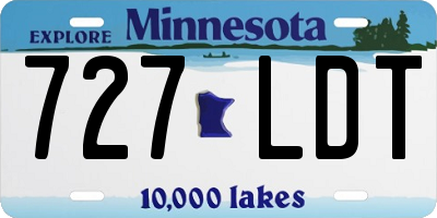 MN license plate 727LDT