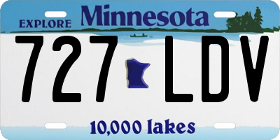 MN license plate 727LDV