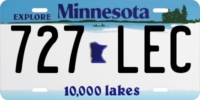 MN license plate 727LEC