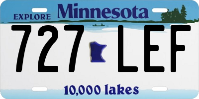MN license plate 727LEF