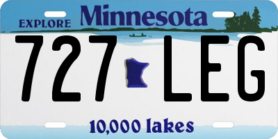 MN license plate 727LEG