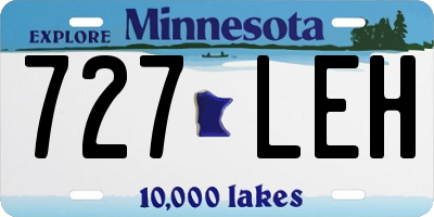 MN license plate 727LEH
