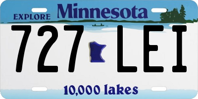 MN license plate 727LEI