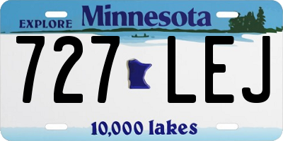 MN license plate 727LEJ