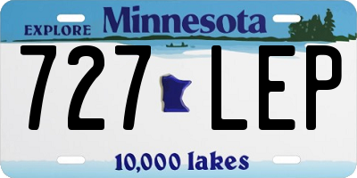 MN license plate 727LEP