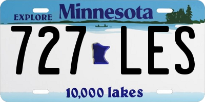 MN license plate 727LES