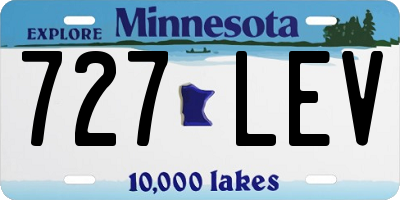 MN license plate 727LEV