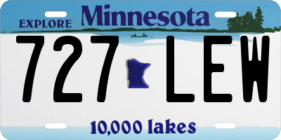 MN license plate 727LEW