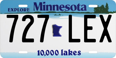 MN license plate 727LEX