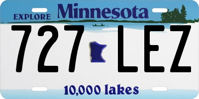 MN license plate 727LEZ