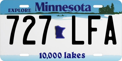 MN license plate 727LFA