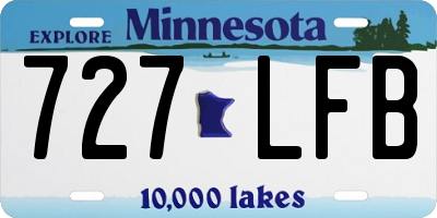 MN license plate 727LFB