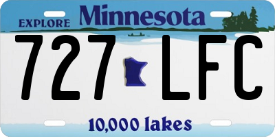 MN license plate 727LFC