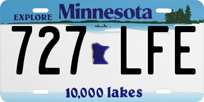 MN license plate 727LFE