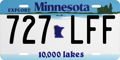 MN license plate 727LFF