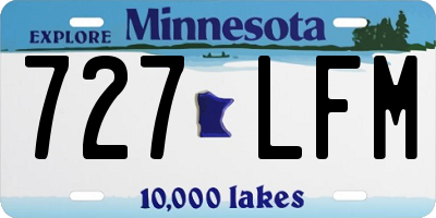MN license plate 727LFM