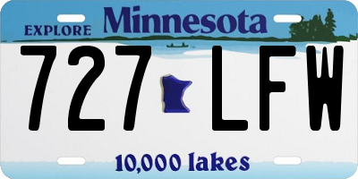 MN license plate 727LFW