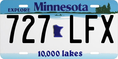 MN license plate 727LFX