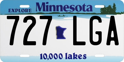 MN license plate 727LGA