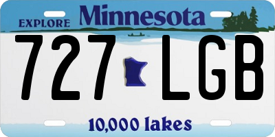 MN license plate 727LGB