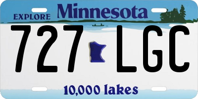 MN license plate 727LGC