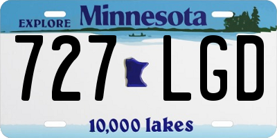 MN license plate 727LGD