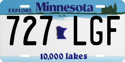 MN license plate 727LGF