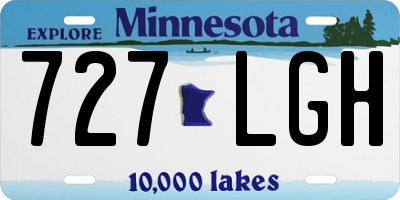MN license plate 727LGH