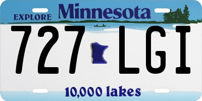 MN license plate 727LGI