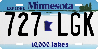 MN license plate 727LGK
