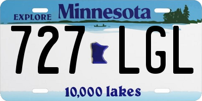 MN license plate 727LGL