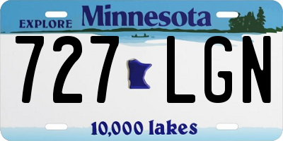 MN license plate 727LGN