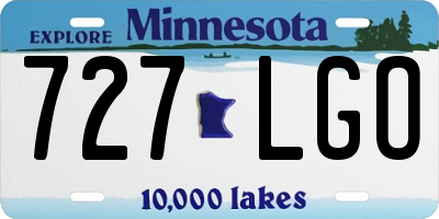 MN license plate 727LGO