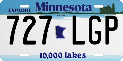 MN license plate 727LGP