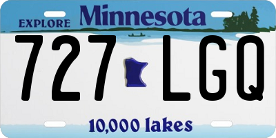 MN license plate 727LGQ