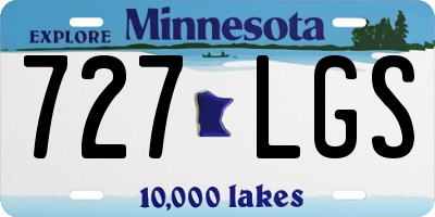 MN license plate 727LGS