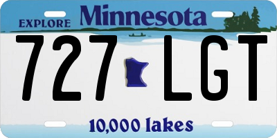 MN license plate 727LGT