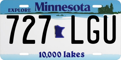 MN license plate 727LGU