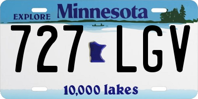 MN license plate 727LGV