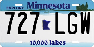 MN license plate 727LGW