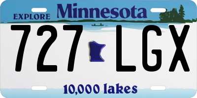 MN license plate 727LGX