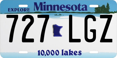 MN license plate 727LGZ