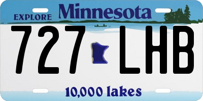 MN license plate 727LHB