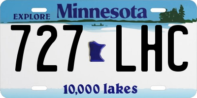 MN license plate 727LHC