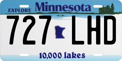 MN license plate 727LHD