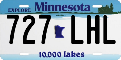 MN license plate 727LHL