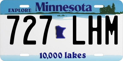 MN license plate 727LHM