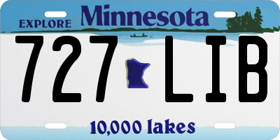 MN license plate 727LIB