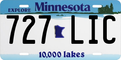 MN license plate 727LIC